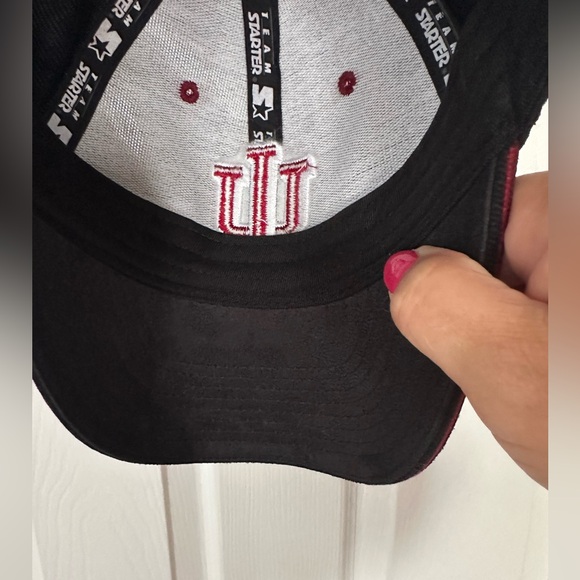 ❤️ BOGO IU Hoosiers Indiana University Black Cap with Red Logo - Picture 5 of 9
